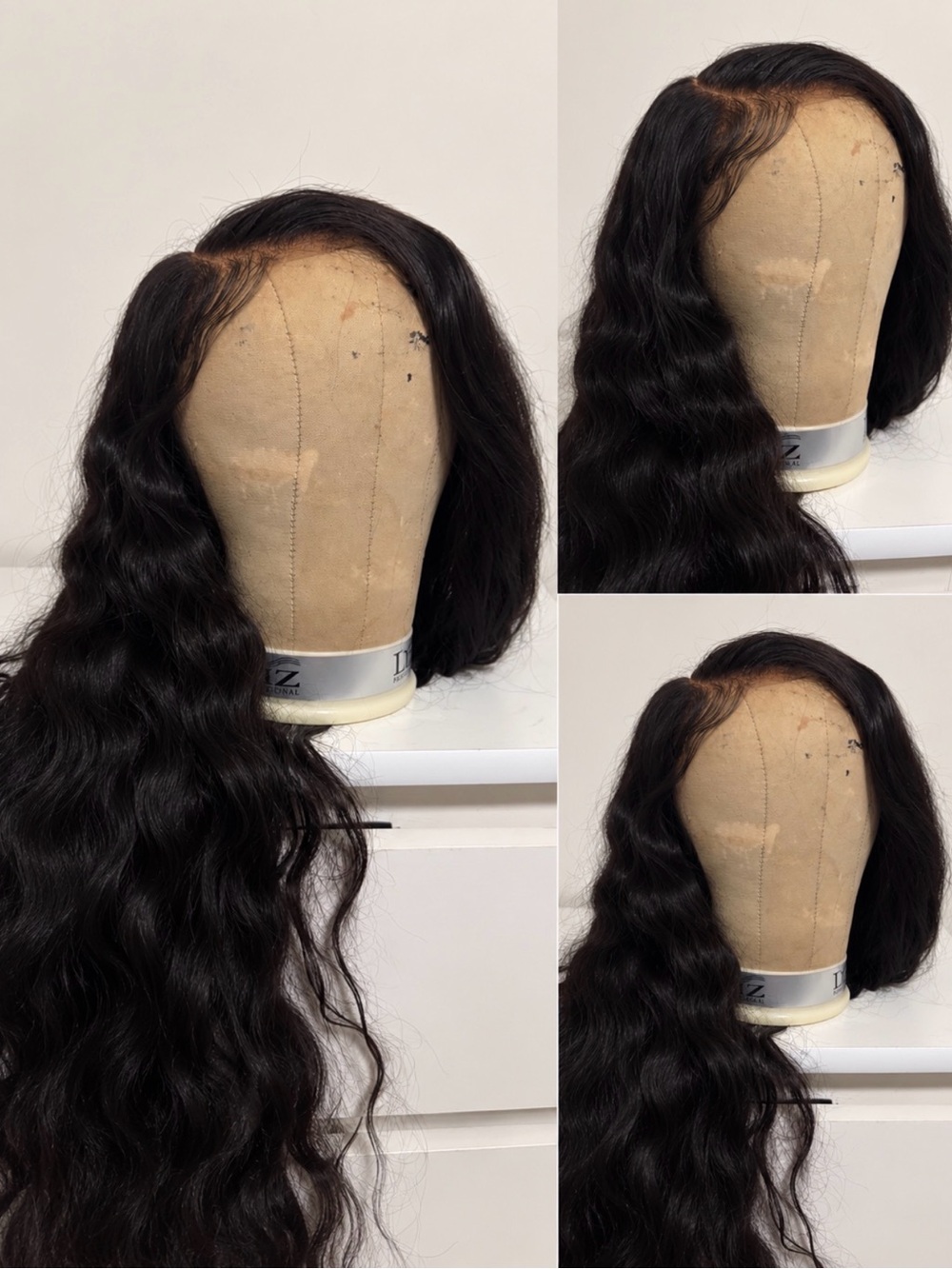 7x5 lace 100% human hair Black Body Wave Lace Front Wig 26-28inches